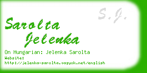 sarolta jelenka business card